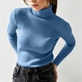 thumbnail image 6 of Lolmot Turtleneck Sweaters for Women Trendy Ribbed Knitted Long Sleeve Shirts Stretchy Slim Basic Tees Lightweight Undershirts, 6 of 9