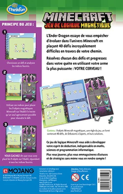 Ravensburger - Minecraft® Magnetic Travel Puzzle - French Version