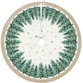 thumbnail image 3 of Christmas Tree Skirt 48 inch, Snowflake Winter Holiday Christmas Tree Skirt, Farmhouse Xmas Tree Skirt Ornaments for Christmas Tree, Holiday Decor Party Christmas Decorations (48 Inch), 3 of 6