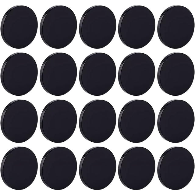 80 círculos negros de lámina acrílica de 1 pulgada (2,54 cm) para bases circulares en miniatura de figuras de acción de 3 mm de grosor.