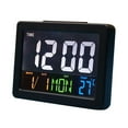 thumbnail image 1 of Reloj despertador digital con temporizador de siesta LCD Lovoski, con función de repetición y pantalla de temperatura, color negro, 1 of 7