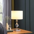 thumbnail image 2 of Ore International 19.75" In Satin Nickel Solid Crystal Orb Metal Table Lamp, 2 of 4