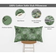 thumbnail image 4 of Vargottam Luxury, Printed Mint Green CushionCoversDecorative PillowCoversLumbarThrow Pillowcase -20x12Inches, 4 of 6