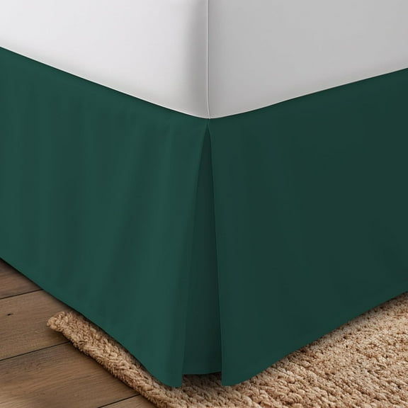 Queen Bed Skirt - Soft Quadruple Pleated Ruffle - Easy Fit with 16 Inch Tailored Drop - Hotel Quality, Shrinkage and Fade Resistant (Queen, Beige)