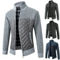 thumbnail image 4 of Casual Men Autumn Zip Thick Knitted Sweater Pockets Warm Slim Cardigan Coat, 4 of 8