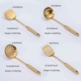 thumbnail image 2 of HAHDAXIA Gold Kitchen Utensils Set, 8 PCS 304 Stainless Steel All Metal Cooking Tools - Spatula, Soup Ladle, Skimmer, Slotted Spatula, Spaghetti Server, Large Spoon, Soup Ladle Colander Set f, 2 of 7