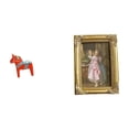 thumbnail image 1 of Marco de fotos de resina con forma de caballo Dalecarlian, escultura coleccionable de animal, soporte de exhibición, marco de fotos con frente de vidr, 1 of 8