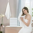 thumbnail image 5 of Beartech 3 Pack Microfiber Bath Towel Set Soft & Quickly Dry Bathroom Towel,Super absorbent Plush Bath Sheet Towel Oversized Towels Hotel Shower Towel-White, 5 of 10