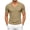 Khaki, variant on yillto Mens V Neck Shirts Cotton Short Sleeve Breathable Big and Tall Tops Summer Loose Plain Tee