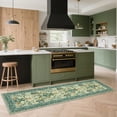 thumbnail image 3 of Nanan 2'x6' Vintage Floral Printed Runner Rug Machine Washable Botanical Rug, Non Slip Non Shedding Rug for Hallway Bedroom Playroom, Green, 3 of 6