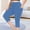 Blue, variant on Women's Knee Length Leggings Large Size Drying Tight Elastic Comfortable Pocket Fitness Pants Summer Yoga Pants Black XXXXXL