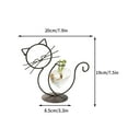 thumbnail image 3 of TONGYIJIA Cat Plants Stand, Iron Metal Flower Holder with Glass Vase, Hydroponic Display For Home, Living Room and Dining Table, Animal Themed Decor, 3 of 6