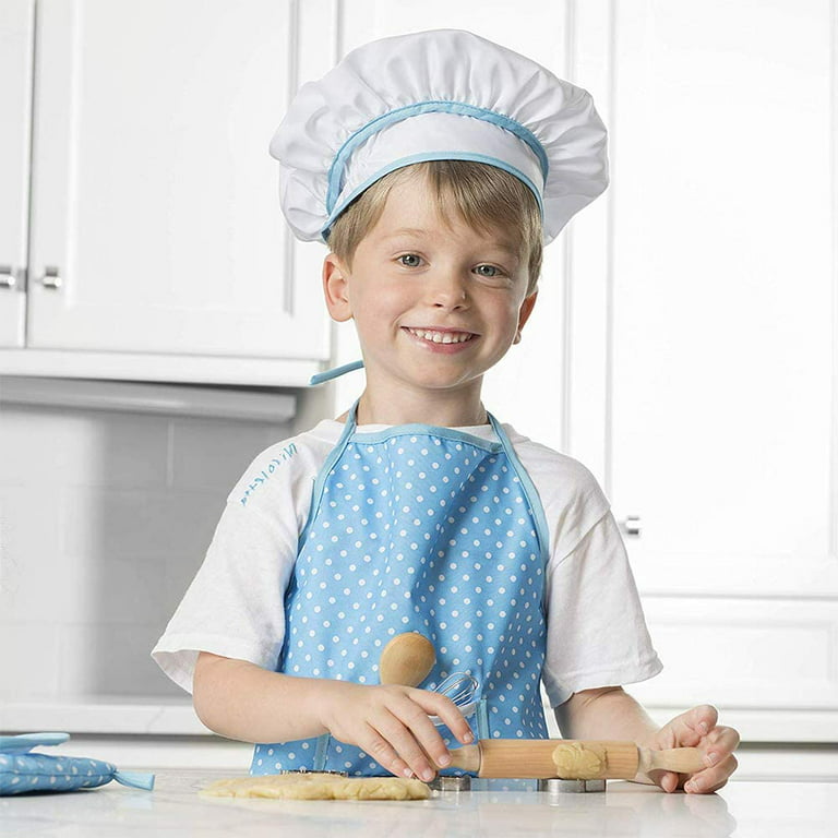 11 pcs/set Apron for Little Girls Kids Cooking Baking Set Chef Hat Mitt &  Utensil