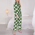 thumbnail image 3 of Pofeuu Happy Watermelon Print Womens Pajamas Set Long Sleeve Sleepwear Button Down Nightwear Soft Pj Lounge Sets Button Down Pajamas Women-Medium, 3 of 7