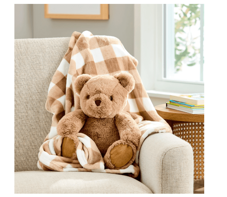 George Baby Neutral Plush Bear with Baby Blanket (2-Piece Set)