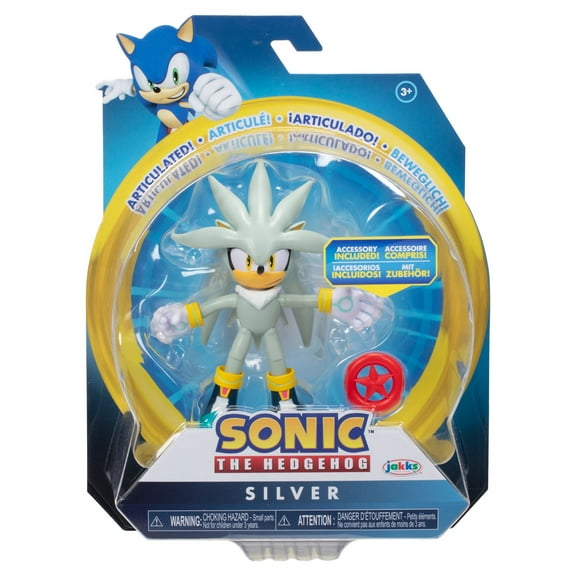 Sonic The Hedgehog Sonic 4inch Silver Figure