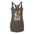 thumbnail image 2 of Wild Bobby Betty Boop Island Girl Paradise Betty Boop Tri-Blend Racerback Tank Top, Brown, Small, 2 of 5
