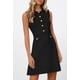thumbnail image 2 of Vestido MEROKEETY para mujer, formal, de trabajo, sin mangas, negro, talla L, 2 of 9