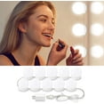 thumbnail image 1 of Vanity Lights for Mirror, DIY Hollywood Lighted Makeup Vanity Mirror with Dimmable Lights, Stick on LED Mirror Light Kit for Vanity Set, Plug in Makeup Light for Bathroom Wall Mirror, 10-Bulb, 1 of 7