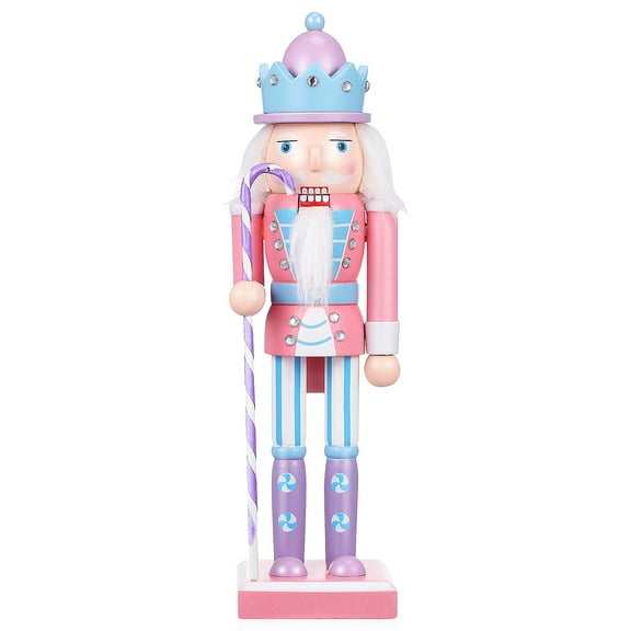 Christmas Nutcracker Present Decor King Nutcrackers Pink Candy Cane Tree Father