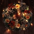 thumbnail image 4 of Zukuco Indoor Christmas Garland Decorations, 10FT 30LED Festive Lighted Berry Beaded Garland for Xmas Tree, Home, Mantel, Fireplace Holiday Decor(White), 4 of 7