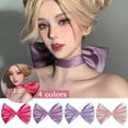 thumbnail image 2 of HOOUN Bow Neck Chain Bowknot Choker Women Necklaces Big Bow Tie Collar Cute Beauty DIY-pink, 2 of 9