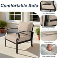 thumbnail image 6 of ALAULM 6-Seat Aluminum Patio Furniture Set, Outdoor Patio Conversation Set with Rectangular Metal Coffee Tables and 5.1" Cushions for Patio Backyard Poolside，Sand, 6 of 8