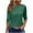 Green, variant on AherBiu 3/4 Sleeve Tops for Women Crewneck Stretch Basic Comfy Shirts Summer Casual Fitted Plain Tees