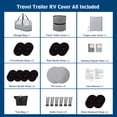 thumbnail image 2 of RIVERGRIT Travel Trailer RV Cover, Camper Cover Upgraded 7 Layers 18-20FT, RV Accessories for Windproof Waterproof with 2Pcs Extra Straps & 4 Tire Covers, Blue, 2 of 11