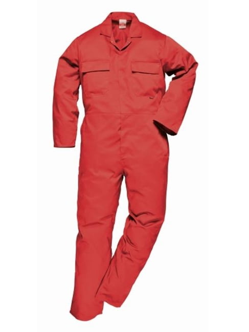 red worker jumpsuit