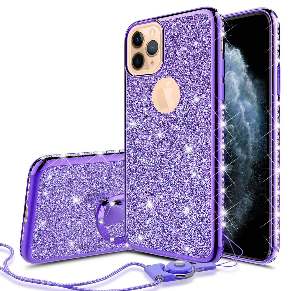Glitter Cute Phone Case Girls Kickstand for Apple iPhone 12 / iPhone 12
