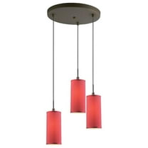 Woodbridge Lighting Sypta 3-Light Fabric Cluster Pendant in Bronze