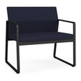 thumbnail image 1 of Pemberly Row Reception Waiting Room Bariatric Chair in Black Steel & Navy Blue, 1 of 5