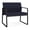 Open House Navy, variant on Gansett Reception Waiting Room Bariatric Chair / Black Steel / Navy Blue