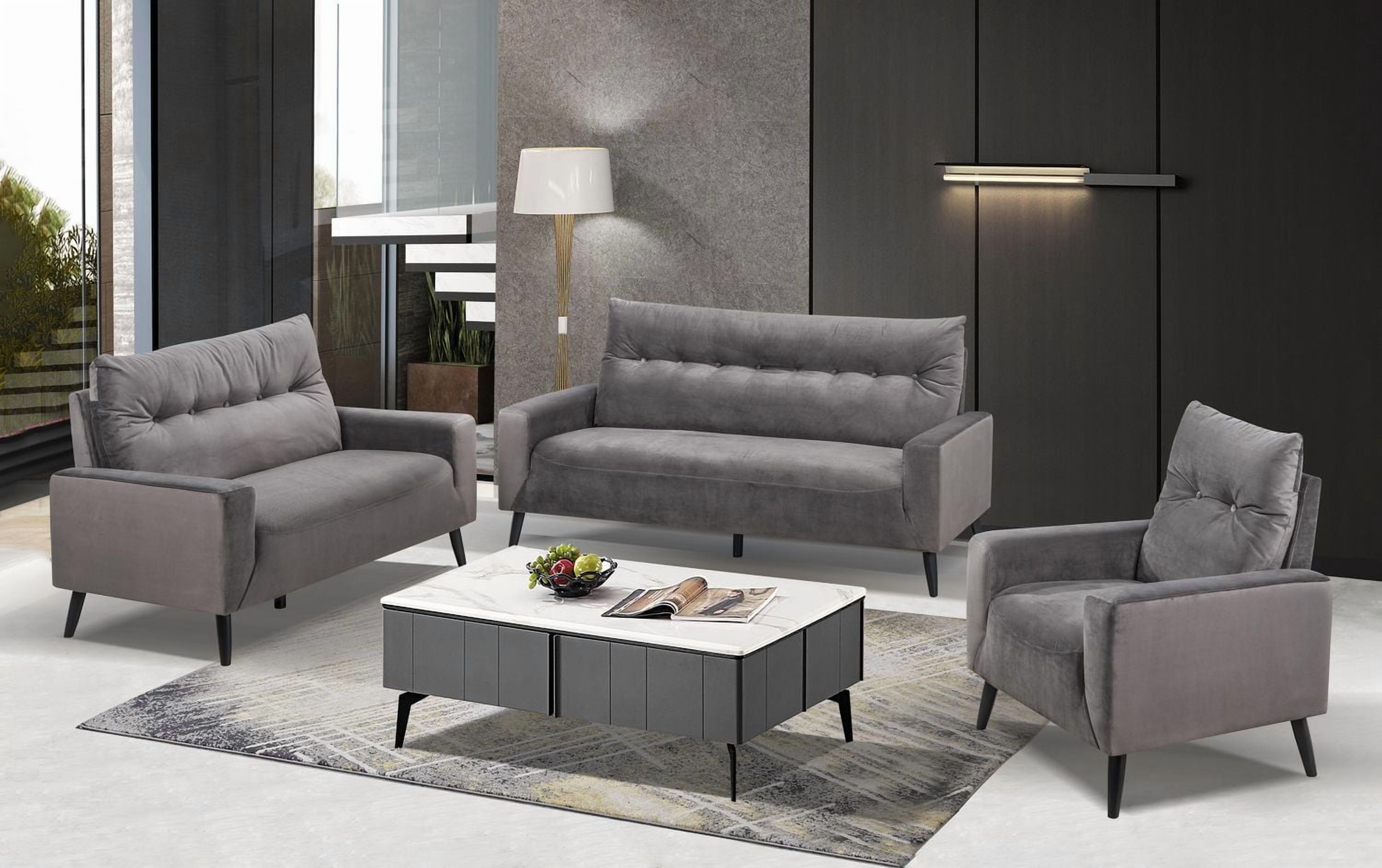 Topline Home Furnishings Sofa, Blue Velvet