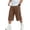Brown, variant on PYGNJK Boys Capri Sweat Shorts Elastic Waist Loose Fit Straight Leg Casual Workout Cropped Hiking Shorts