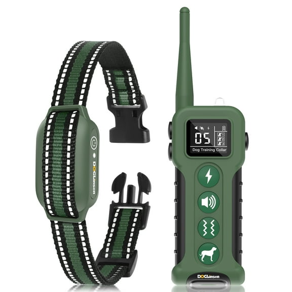 3300 Ft Dog Shock Collar with Remote, Dog Training Collar for Large Dogs with 9 Tones, Shock(1-16), Vibration(1-9), Waterproof Rechargeable Dog Training Collar，Camo E-Collar