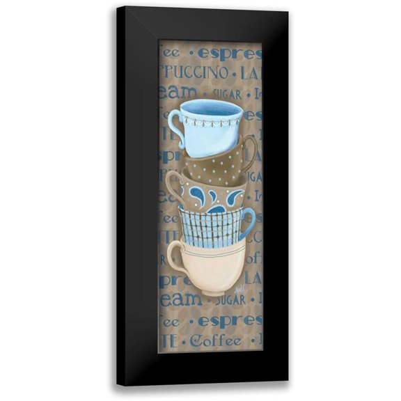 Metz, Andi 7x14 Black Modern Framed Museum Art Print Titled - Coffee Cup Stack I
