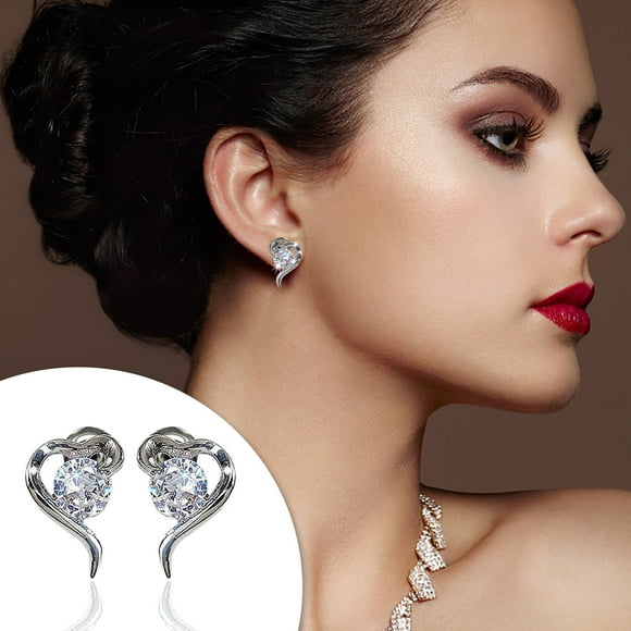 TIMIFIS Earrings Women's Fashion Earrings Personality Geometric Love Stud Earrings Heart Earrings Gifts - Summer