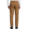 thumbnail image 3 of INSPIRE CHIC Men's Dress Checked Flat Front Business Plaid Formal Pants 34 Brown Black, 3 of 6