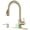 Brushed Gold, variant on APPASO Gold Kitchen Faucet with Soap Dispenser and Pull Down Sprayer, S304 Stainless Steel Single Handle High Arc Faucet, 3 Modes, Includes Deck Plate for 1-4 Hole Sinks (Bar, Farmhouse, Laundry)