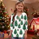 thumbnail image 4 of Blusas informales con cuello en V y mangas 3/4 para niños y niñas de 3 a 14 años, 4 of 6