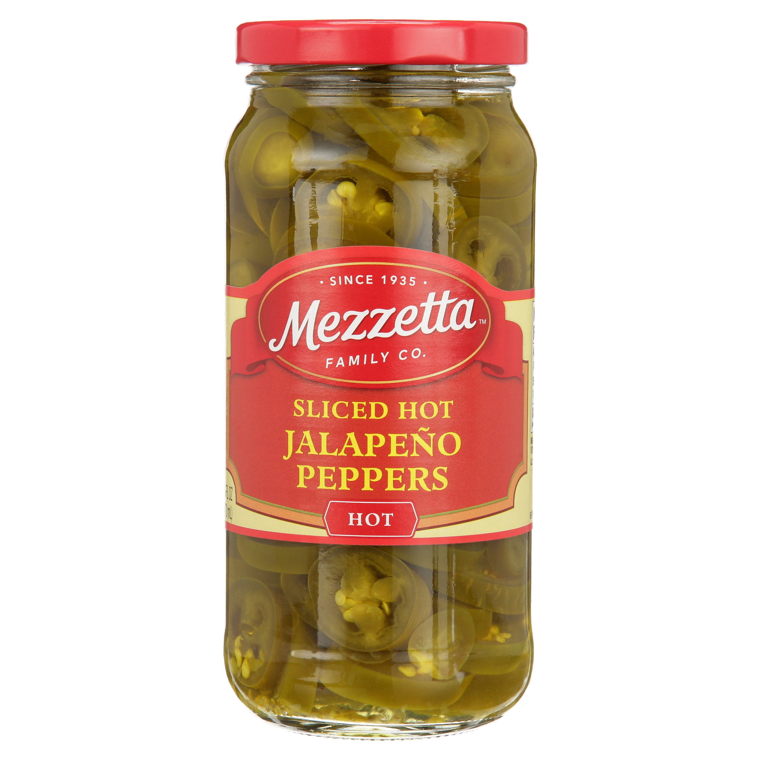 (6 Pack)Mezzetta Hot Jalapeno Peppers - Sliced, 16 oz.