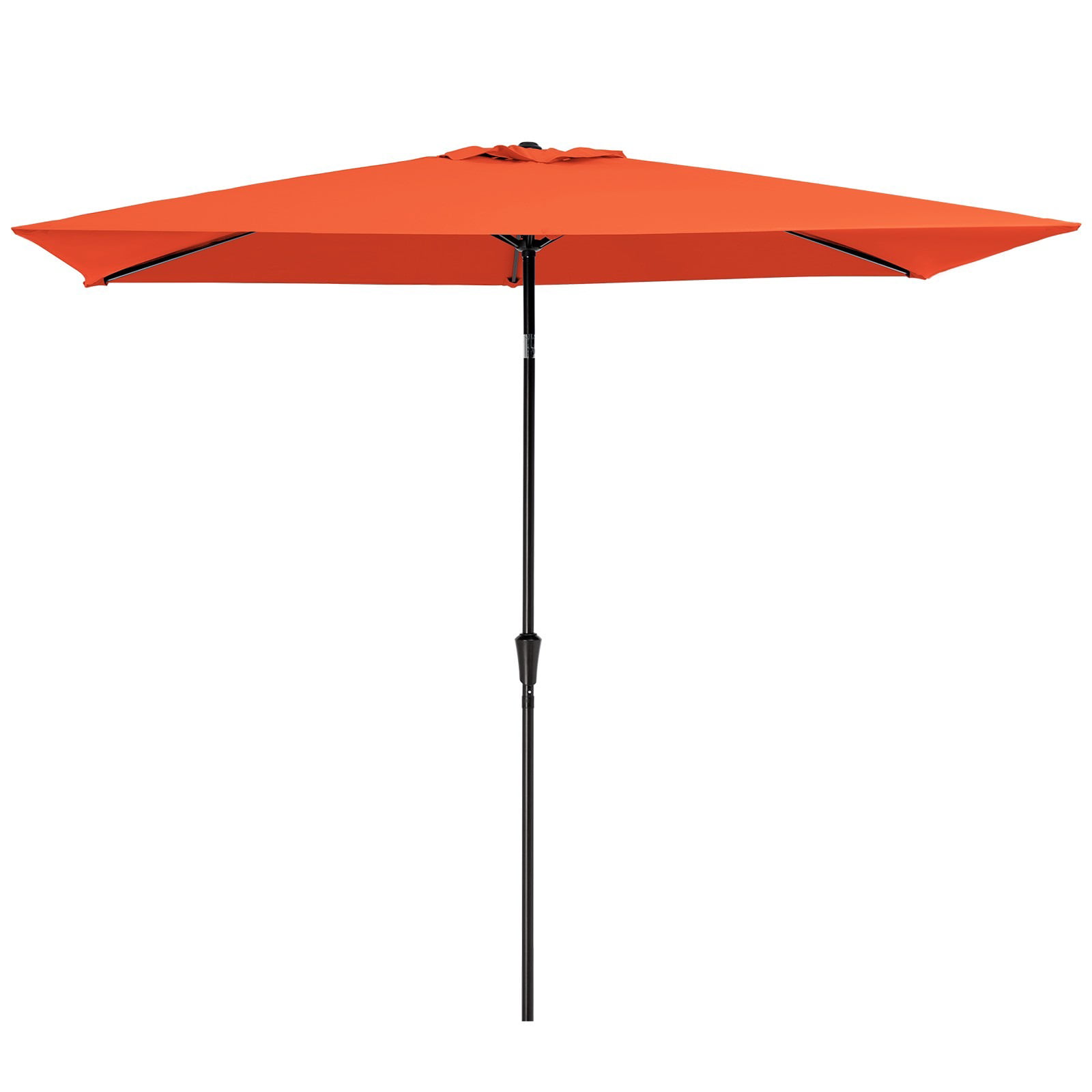Wind Resistant UV Protected Sun Shade for Garden Lawn Deck Backyard Grey Bumblr Rectangular Patio Umbrella 8x10ft Outdoor Market Table umbrella with Crank 