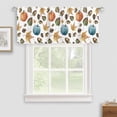 thumbnail image 2 of Thanksgiving Fall Window Valances Kitchen Short Curtains with Rod Pocket Maple Leaves Pumpkin Valance Drapes Farmhouse Window Treatment for Living Room Bathroom Decor 54" X 18", 2 of 6