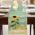 thumbnail image 3 of Table Runners 70 Inches Long Dress Scarves, Sunflowers Farmhouse Coffee/Dining/Kitchen Table Decor, Holiday Table Runner, Botanical Ombre Flowers You Are My Sunshine 13x70 Inch, 3 of 9