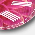 thumbnail image 3 of Designart 'Dark Pink Abstract Flower Petals' Traditional wall clock, 3 of 6