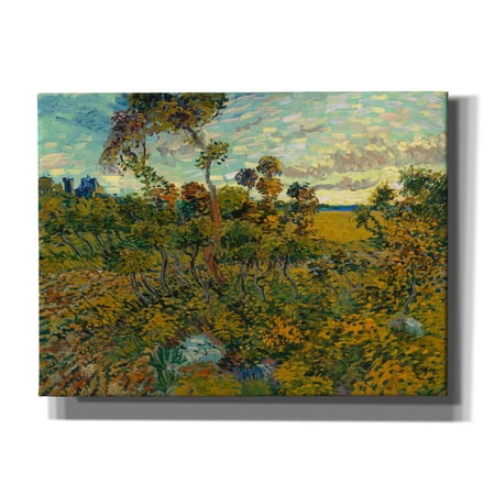 Epic Graffiti 'Sunset At Montmajour 1888' by Vincent Van Gogh, Giclee Canvas Wall Art, 54"x40"