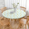 thumbnail image 3 of Light Blue Daisy Flower Pattern Round Fitted Tablecloth with Elastic Edge,Dining Table Cover Waterproof,Outdoor Round Tablecloth for Camping,Dining,Indoor and Outdoor, 3 of 7