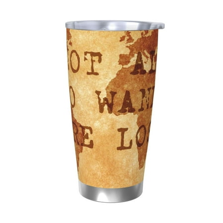 

Uemuo Not All Those Who Wander Are Lost2 Print Travel Coffee Mug 20oz Double-walled Car Cup Stainless Steel Insulated Tumbler Leak-proof Travel Cup Reusable Straw Car Cup-Without Straw